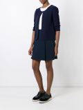 garter stitch puff sleeve cardigan