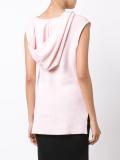 sleeveless V-neck hoodie