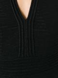 fitted V-neck dress