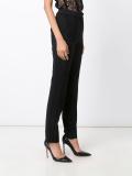 frayed panelled tailored trousers