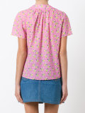 patterned ruffle blouse