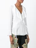 ruffle V-neck blouse