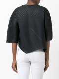 pleated button top