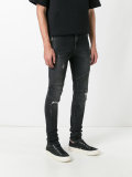 distressed biker jeans