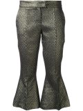 metallic cropped trousers