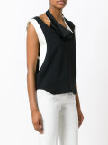 cut out contrast top