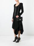 embossed crocodile effect crossbody bag