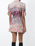 floral print mini shirt dress