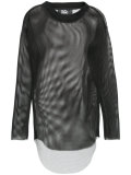 perforated long sleeve top