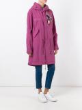multi patch hooded coat