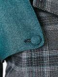 double-breasted plaid jacket