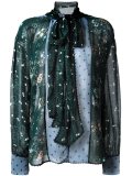 floral & dot print shirt 