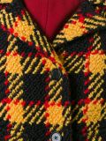 checked knit jacket