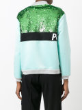 sequin detail bomber jacket