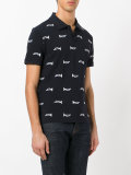 trumpet print polo shirt