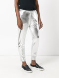 metallic cropped sweatpants