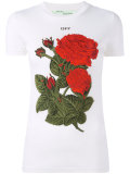roses patch T-shirt