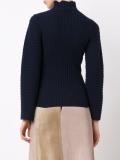 high neck ribbed jumper
