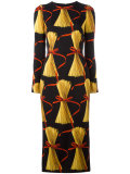 spaghetti print dress