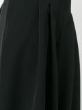 pleated wide-legged cropped trousers