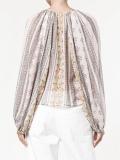 printed balloon-sleeved blouse