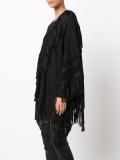 fringed loose-fit cardigan