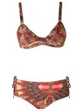 abstract print bikini set