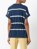 striped drawstring top 