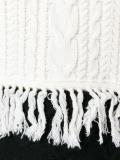 cable knit fringed jumper