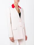 contrast collar blazer