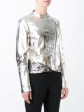 metallic biker jacket