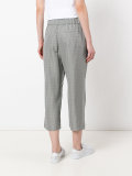 checked cropped trousers 