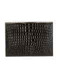 embossed crocodile effect clutch