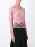 lace detail crop top