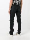 distressed straight leg jeans