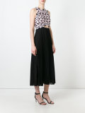 cut-out detail pleated dress