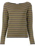boat neck striped blouse