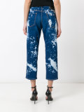 bleached straight jeans