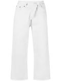 raw hem cropped jeans