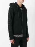 embroidered sleeve hoodie