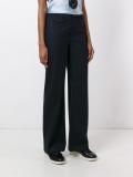 loose-fit flared trousers