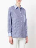 striped chest pocket shirt