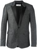 peaked lapel metallic blazer