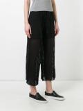 mesh panel palazzo pants