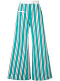 flared stripe trousers