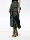 check print ruffle skirt
