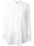 gathered detail buttoned blouse