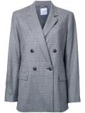 checked double breasted coat