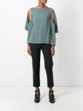 open sleeve blouse