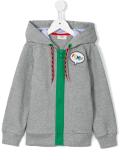 pinstripe trim hoodie